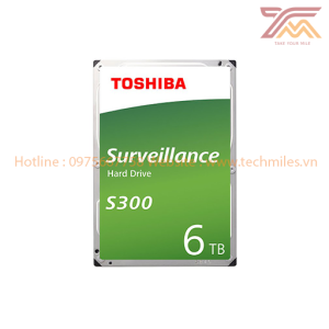 Ổ cứng HDD Toshiba AV S300 6TB 3.5 inch, 7200RPM, SATA, 256MB Cache (HDWT860UZSVA)