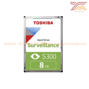 Ổ cứng HDD Toshiba AV S300 8TB 3.5 inch, 7200RPM, SATA, 256MB Cache (HDWT380UZSVA)