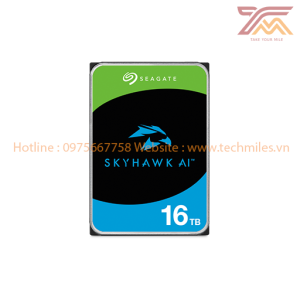Ổ Cứng HDD SEAGATE SkyHawk AI 16TB 3.5 inch, 7200RPM, SATA III, 256MB Cache (ST16000VE002)