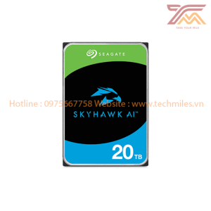 Ổ Cứng HDD SEAGATE SkyHawk AI 20TB 3.5 inch, 7200RPM, SATA III, 256MB Cache (ST20000VE002)