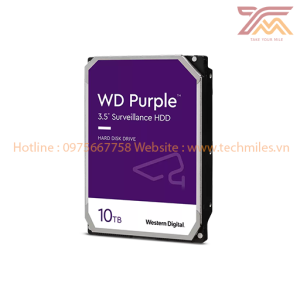 Ổ cứng HDD Camera WD Purple Pro 10TB 3.5 inch SATA III 256MB Cache 7200 RPM (WD102PURZ)