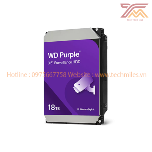 Ổ cứng HDD Camera WD Purple Pro 18TB 3.5 inch SATA III 512MB Cache 7200 RPM (WD181PURP)